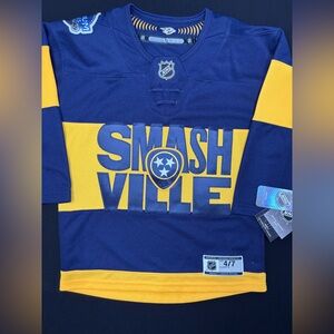 NWT Nashville Predators Youth S/M 2022 Stadium Series Hockey Jersey Smashville